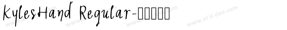 KylesHand Regular字体转换